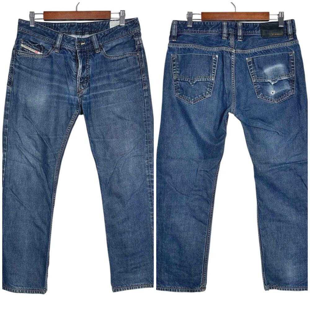 Diesel | Men | Viker Distressed Dark Regular Straight Leg Denim Jeans | Sz 32x30